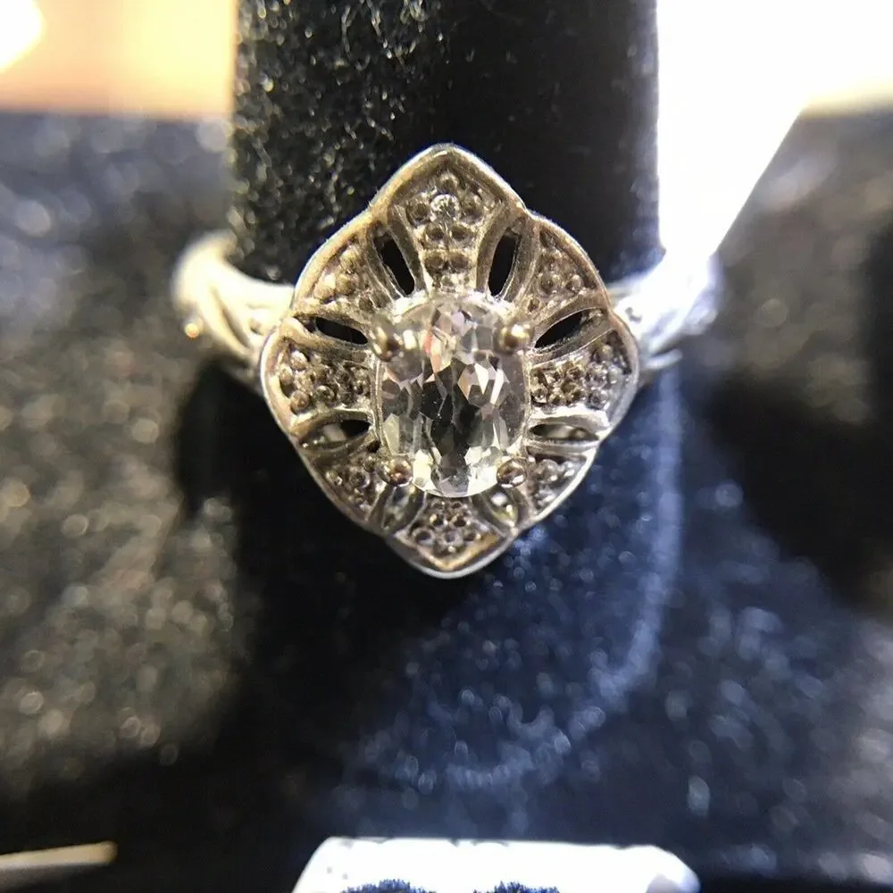 Robson Jewelers White CZ Ring Sz 9.5 Silver 925 NWT (Stones Simulated)